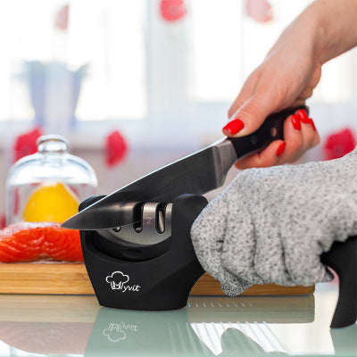 3-Stage Knife Sharpener – Keep Your Blades Razor Sharp - Home Chef Hub