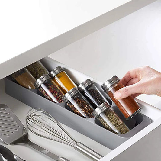 8-Grid Spice Rack Organizer | Kitchen Storage for Spices & Pantry Essentials - Home Chef Hub