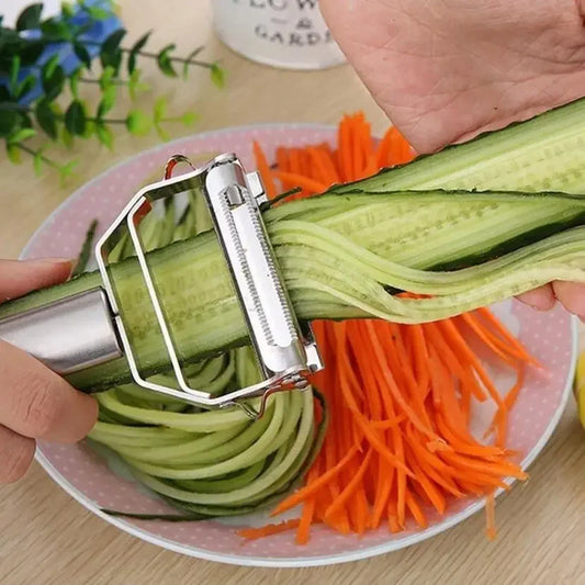 Stainless Steel Julienne Peeler | Multi-Function Vegetable & Fruit Grater for Kitchen - Home Chef Hub