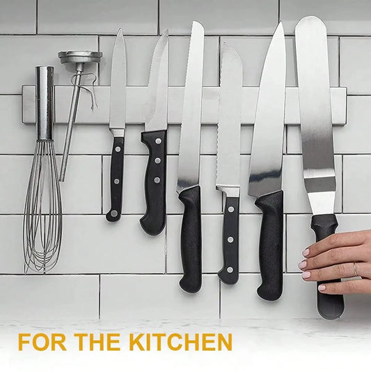 Magnetic Knife Holder for Wall | Stainless Steel Strip for Kitchen & Utensil Storage - Home Chef Hub