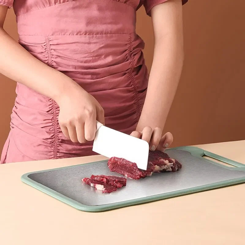 Stainless Steel & Plastic Dual-Sided Cutting Board - Home Chef Hub